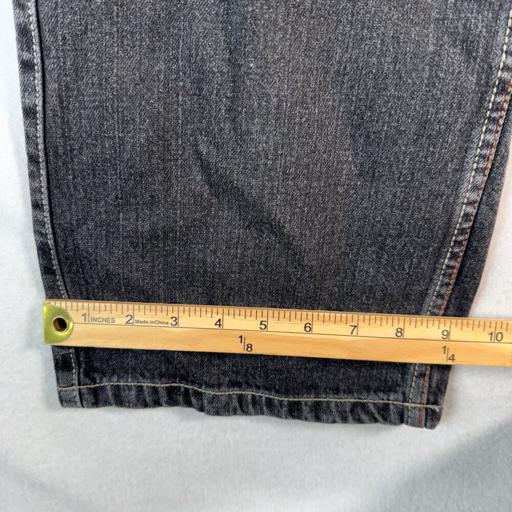Phat Farm Jeans Womens 18 Black Straight Leg High Rise Dark Wash - Picture 5 of 11